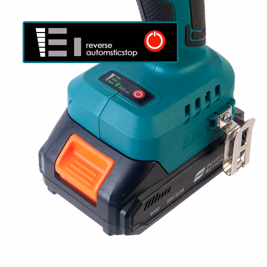 파워 액션 20V 브러시리스 전기 무선 이중 속도 임팩트 렌치